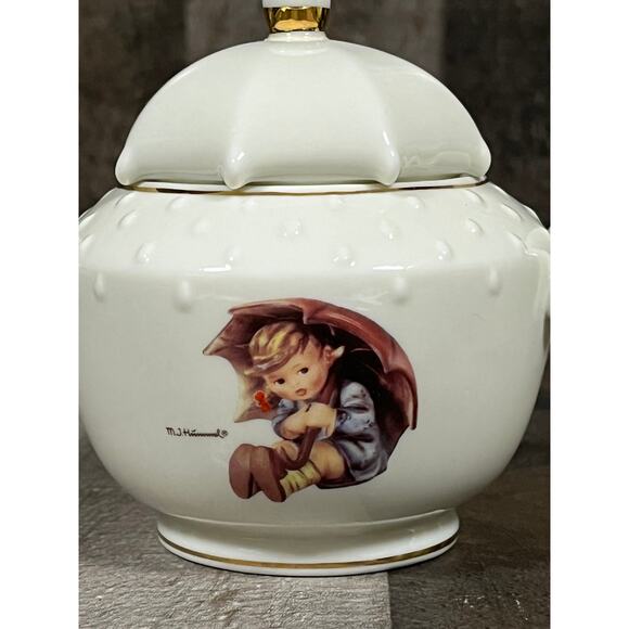 M. J. Hummel Porcelain Stormy Weather Tea Set by The Danbury Mint - Picture 9 of 15